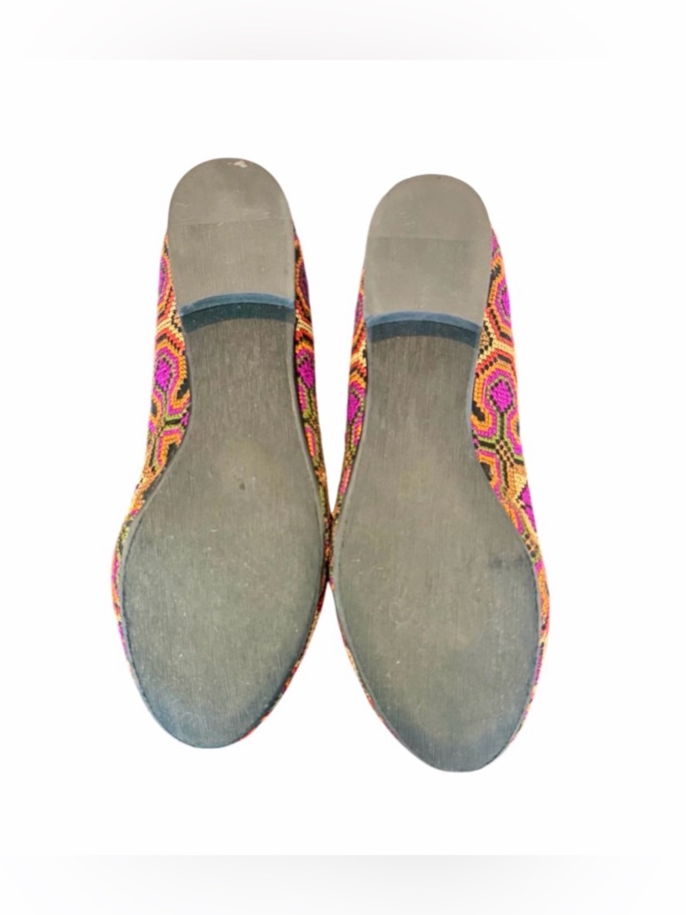 Steve Madden Multicolor Geometric Embroidered Kilim Motif Flats Women’s 8.5 - Picture 8 of 8